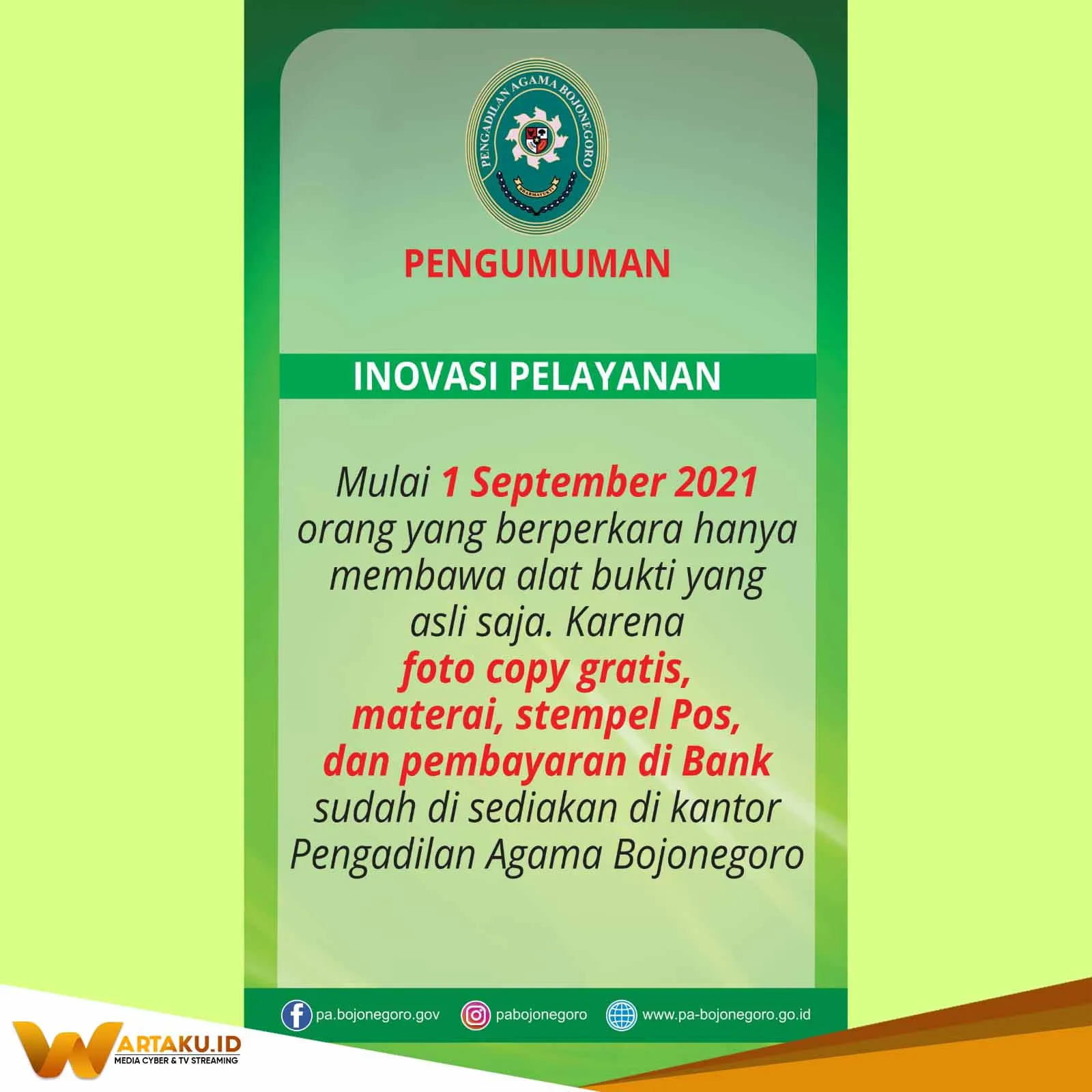 Manjakan Orang Berperkara Pengadilan Agama Terus Tingkatkan Pelayanan 1