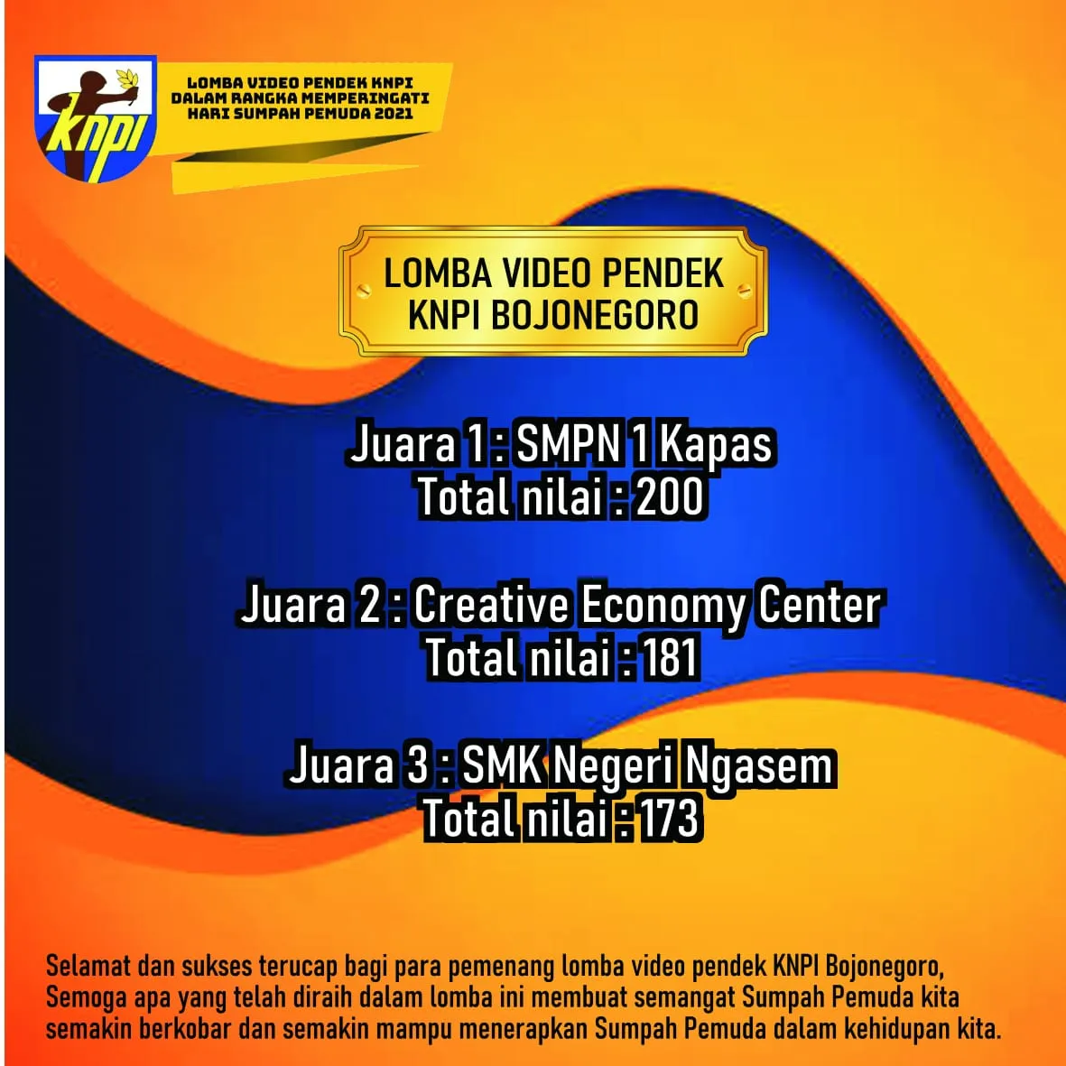 Peringati Hari Sumpah Pemuda KNPI Gelar Lomba Video