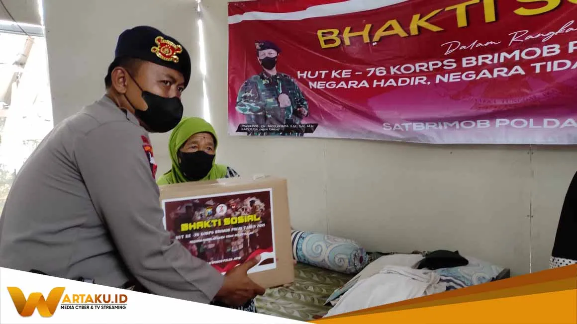 Danki Brimob Bojonegoro Lakukan Bakti Sosial Dalam Rangka Memperingati HUT Korbrimob Polri Yang Ke 76