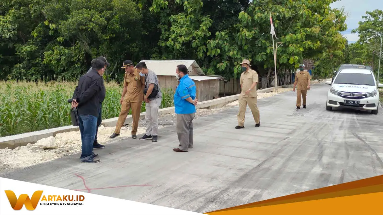 Wabub Budi Irawanto Sidak Proyek Jalan Rigid Di Desa Klepek Pancur