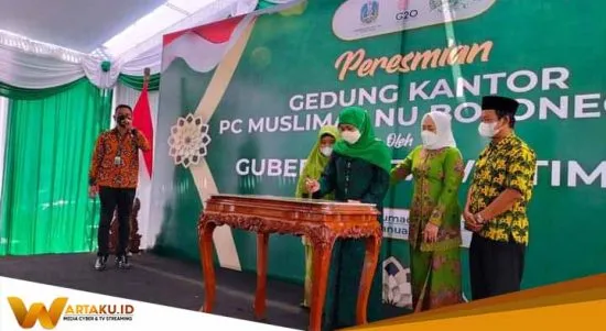 Bupati Anna Bersama Dandim 0813 Dampingi Gubernur Jatim Resmikan Gedung Muslimat NU