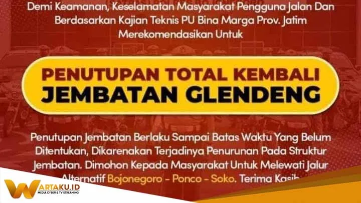 Besok, Jembatan Glendeng Kembali di Tutup Total Tapi Bukan Untuk Perbaikan Besok Jembatan Glendeng Kembali Di Tutup Total Tapi Bukan Untuk Perbaikan