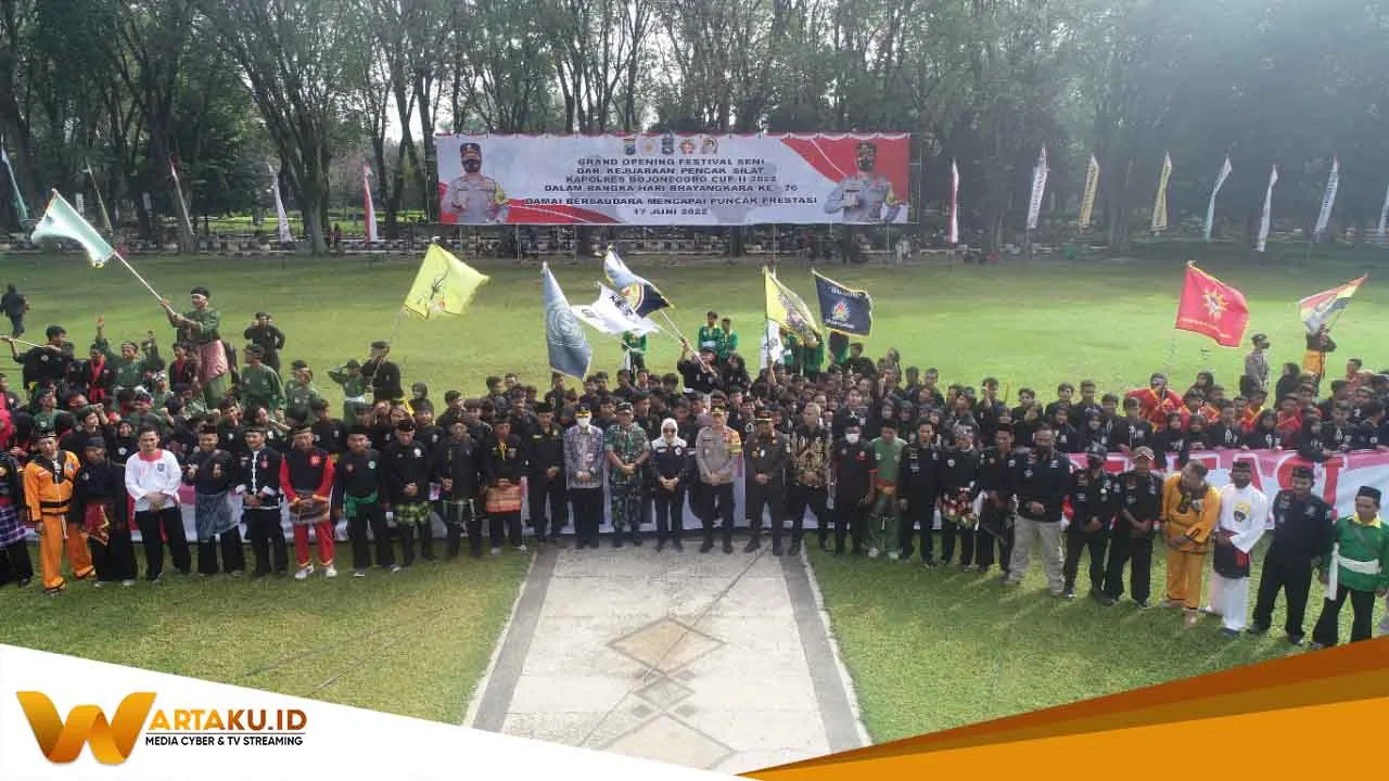 Bentuk Persaudaraan Antar Perguruan Silat Kapolres Bojonegoro Gelar Kejuaraan Pencak Silat Kapolres Cup 1