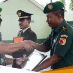 Dandim Bojonegoro Pimpin Upacara Tradisi Purna Tugas Anggota