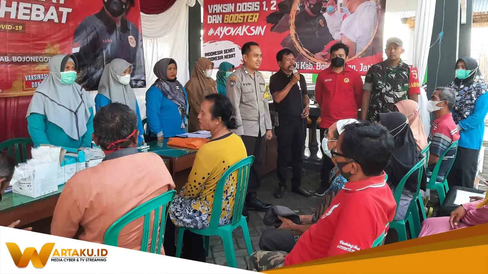 Masyarakat Karangdinoyo Sambut Antusias Vaksinasi Yang Diselenggarakan Binda Jatim Wilayah Bojonegoro 1