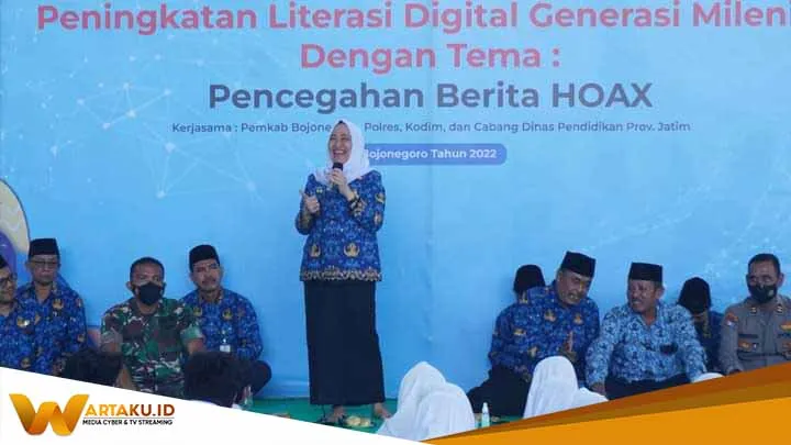 Milenial Tangkal Hoax Kominfo Bojonegoro Selenggarakan Literasi Digital Untuk Siswa