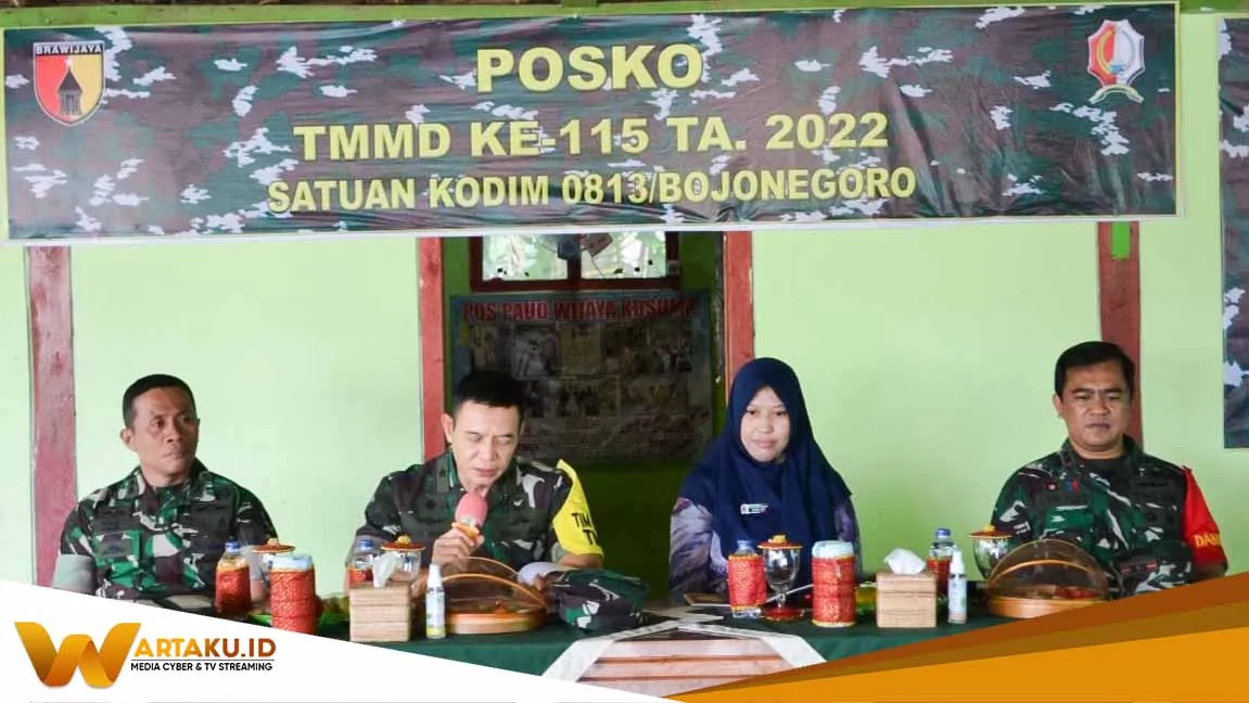 Kegiatan TMMD 115 Di Sekaran Bojonegoro Dikunjungi Tim Wasev Staf Teritorial Mabes TNI