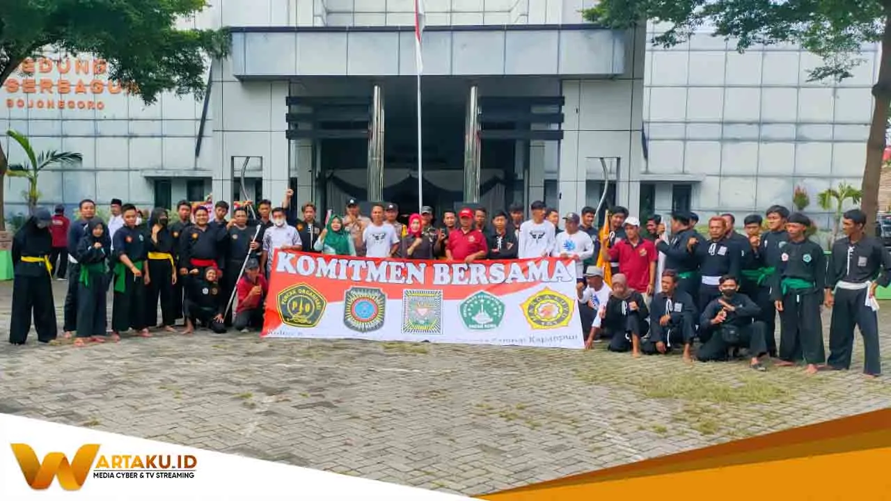 Deklarasi Perdamaian Anggota Perguruan Pencak Silat Dua Kelurahan Di Bojonegoro