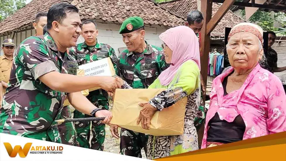Program Babinsa Masuk Dapur Kodim Bojonegoro Salurkan Bantuan Untuk Warga Kurang Mampu