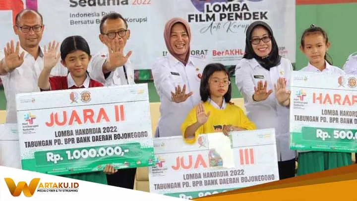 Kampanye Antikorupsi Pemkab Bojonegoro Gelar Puncak Hakordia Bersama Siswa SD