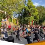 500 Pesilat Pamerkan Jurus Bersama Sama Di CFD Alun Alun Bojonegoro