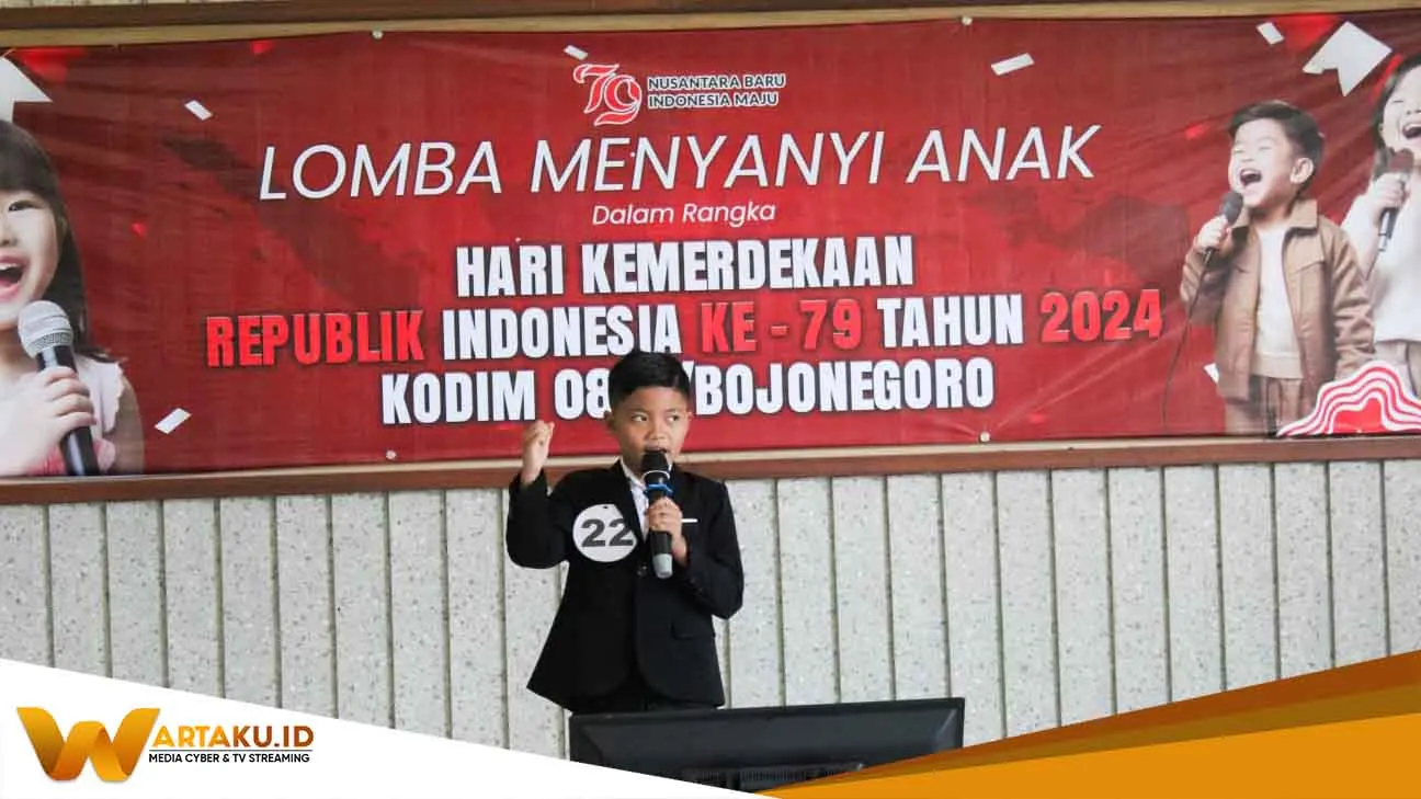 Lomba Menyanyi Anak, Semarakkan Rangkaian HUT RI ke- 79 di Kodim Bojonegoro Lomba Menyanyi Anak Semarakkan Rangkaian HUT RI Ke 79 Di Kodim Bojonegoro