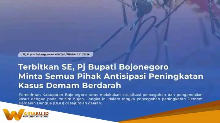 Terbitkan SE Pj Bupati Bojonegoro Minta Semua Pihak Antisipasi Peningkatan Kasus Demam Berdarah